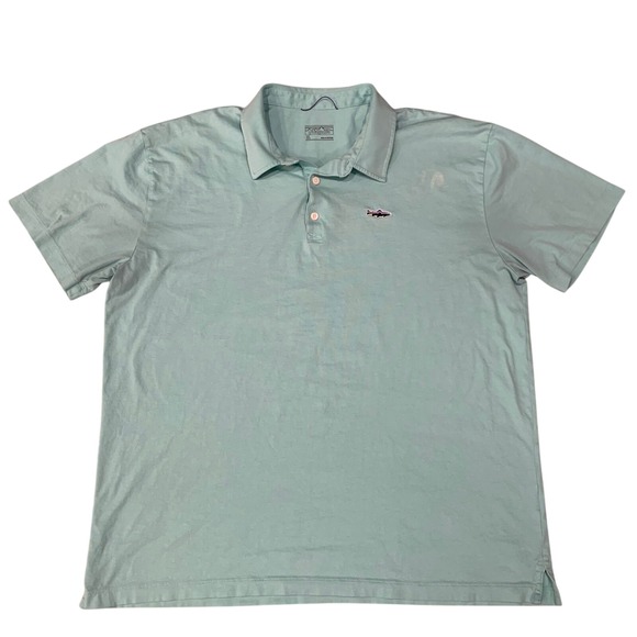 Patagonia Other - Patagonia Polo Shirt Fish Logo Short Sleeve Casual Top XL Men's Blue